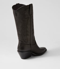 RIDERS MI BLACK BLACK HEEL LEATHER