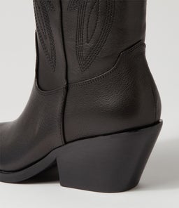 RIDERS MI BLACK BLACK HEEL LEATHER