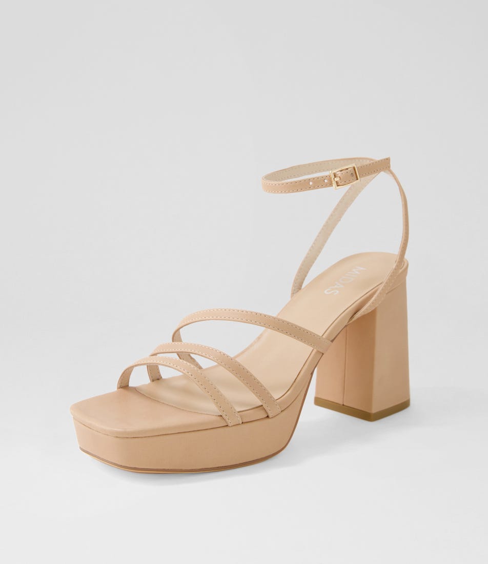 Prettiest Nude Leather Sandals by Midas | Shop Online at Styletread NZ