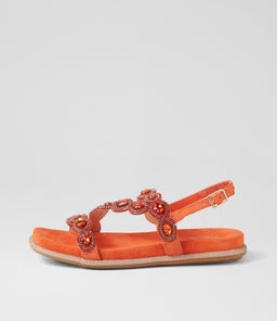 YANDA MI ORANGE SUEDE JEWELS