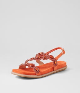 YANDA MI ORANGE SUEDE JEWELS