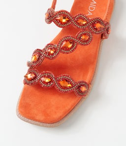 YANDA MI ORANGE SUEDE JEWELS