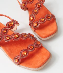 YANDA MI ORANGE SUEDE JEWELS