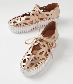 BELLAS MI CHAMPAGNE WHITE SOLE LEATHER