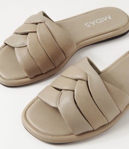 MENNAE MI KHAKI BLACK SOLE LEATHER