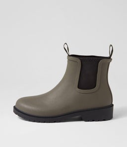 SPLISHY MI OLIVE BLACK GUMBOOT