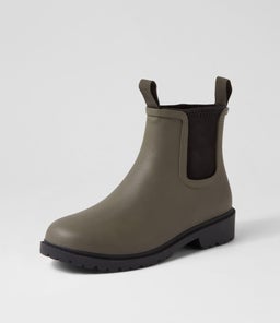 SPLISHY MI OLIVE BLACK GUMBOOT