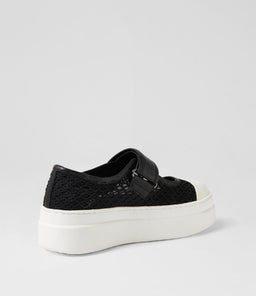 ALMMA MI BLACK WHITE SOLE MESH LEATHER
