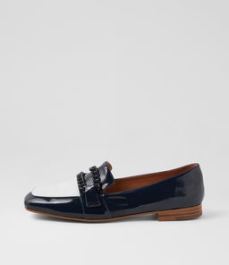 POTISAR MI NAVY WHITE PATENT LEATHER
