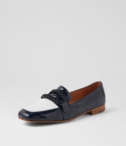 POTISAR MI NAVY WHITE PATENT LEATHER