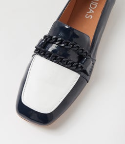 POTISAR MI NAVY WHITE PATENT LEATHER