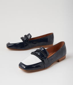 POTISAR MI NAVY WHITE PATENT LEATHER