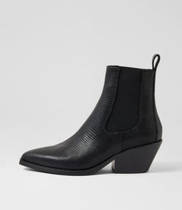 RIGE MI BLACK LIZARD LEATHER