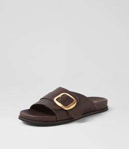 NEWKA MI CHOC BLACK SOLE LEATHER
