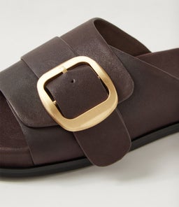 NEWKA MI CHOC BLACK SOLE LEATHER