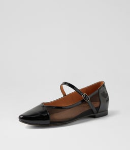 SHELFA MI BLACK PATENT MESH