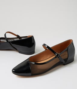 SHELFA MI BLACK PATENT MESH