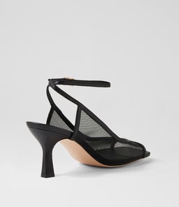 LOPEA MI BLACK LEATHER MESH