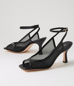 LOPEA MI BLACK LEATHER MESH