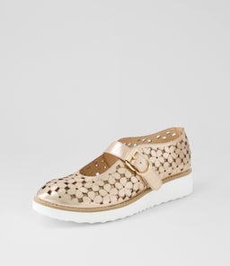 OLLENS MI CHAMPAGNE WHITE SOLE CRUSH LEATHER