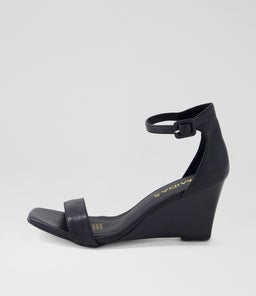 HALLAY MI BLACK BLACK HEEL LEATHER