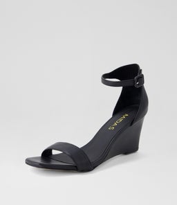 HALLAY MI BLACK BLACK HEEL LEATHER
