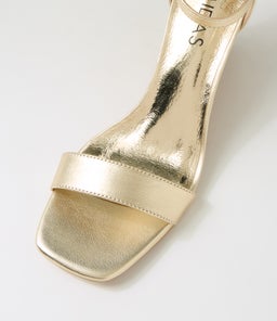 HALLAY MI PALE GOLD NATURAL HEEL LEATHER