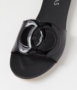 JALLAY MI BLACK PATENT LEATHER