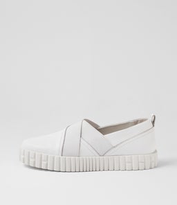 OLLAH MI WHITE WHITE SOLE LEATHER ELASTIC