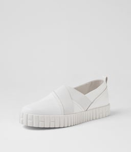 OLLAH MI WHITE WHITE SOLE LEATHER ELASTIC