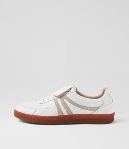 QALLAN MI WHITE GREY LEATHER SUEDE