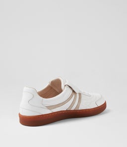 QALLAN MI WHITE GREY LEATHER SUEDE
