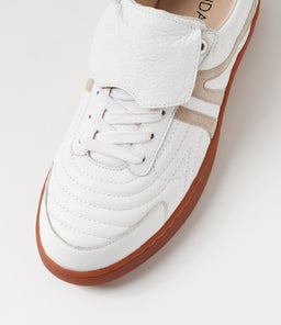QALLAN MI WHITE GREY LEATHER SUEDE