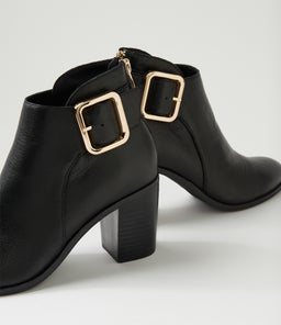 TOODLOO MI BLACK BLACK HEEL LEATHER
