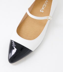 DARLIA MI BLACK WHITE PATENT LEATHER