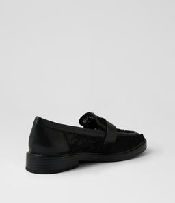 SHRIMP MI BLACK FLORAL MESH LEATHER