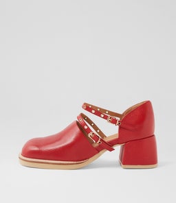 ACCESSA MI RED TUMBLE LEATHER