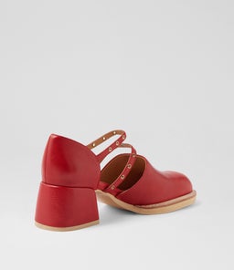 ACCESSA MI RED TUMBLE LEATHER