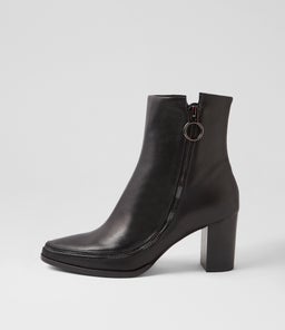 ALFREDA MI BLACK BLACK HEEL LEATHER