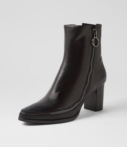 ALFREDA MI BLACK BLACK HEEL LEATHER