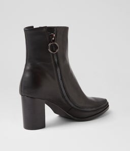 ALFREDA MI BLACK BLACK HEEL LEATHER