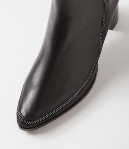 ALFREDA MI BLACK BLACK HEEL LEATHER