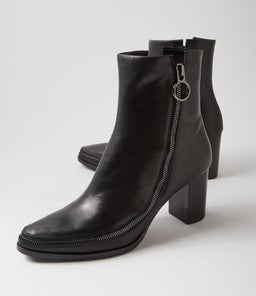 ALFREDA MI BLACK BLACK HEEL LEATHER