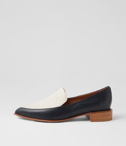 EATIT MI NAVY IVORY LEATHER