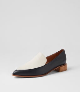 EATIT MI NAVY IVORY LEATHER