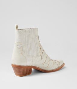 EEGER MI WHITE DISTRESSED LEATHER