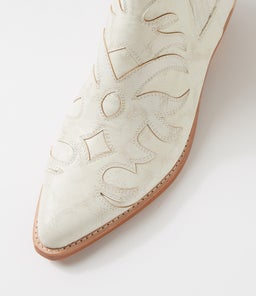 EEGER MI WHITE DISTRESSED LEATHER
