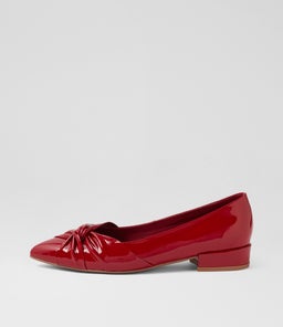ECCLES MI DK RED PATENT LEATHER
