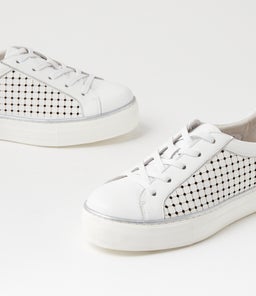 FUNFAIR MI WHITE WHITE SOLE LEATHER