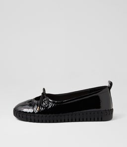 HALLOUMI MI BLACK BLACK SOLE PATENT LEATHER